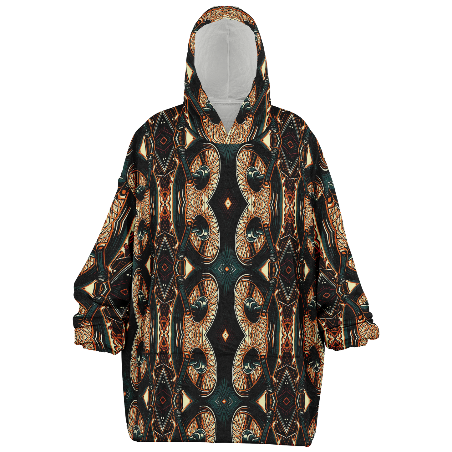 Women's Baroque Chain Pattern All Over Print Snug Hoodie Economy