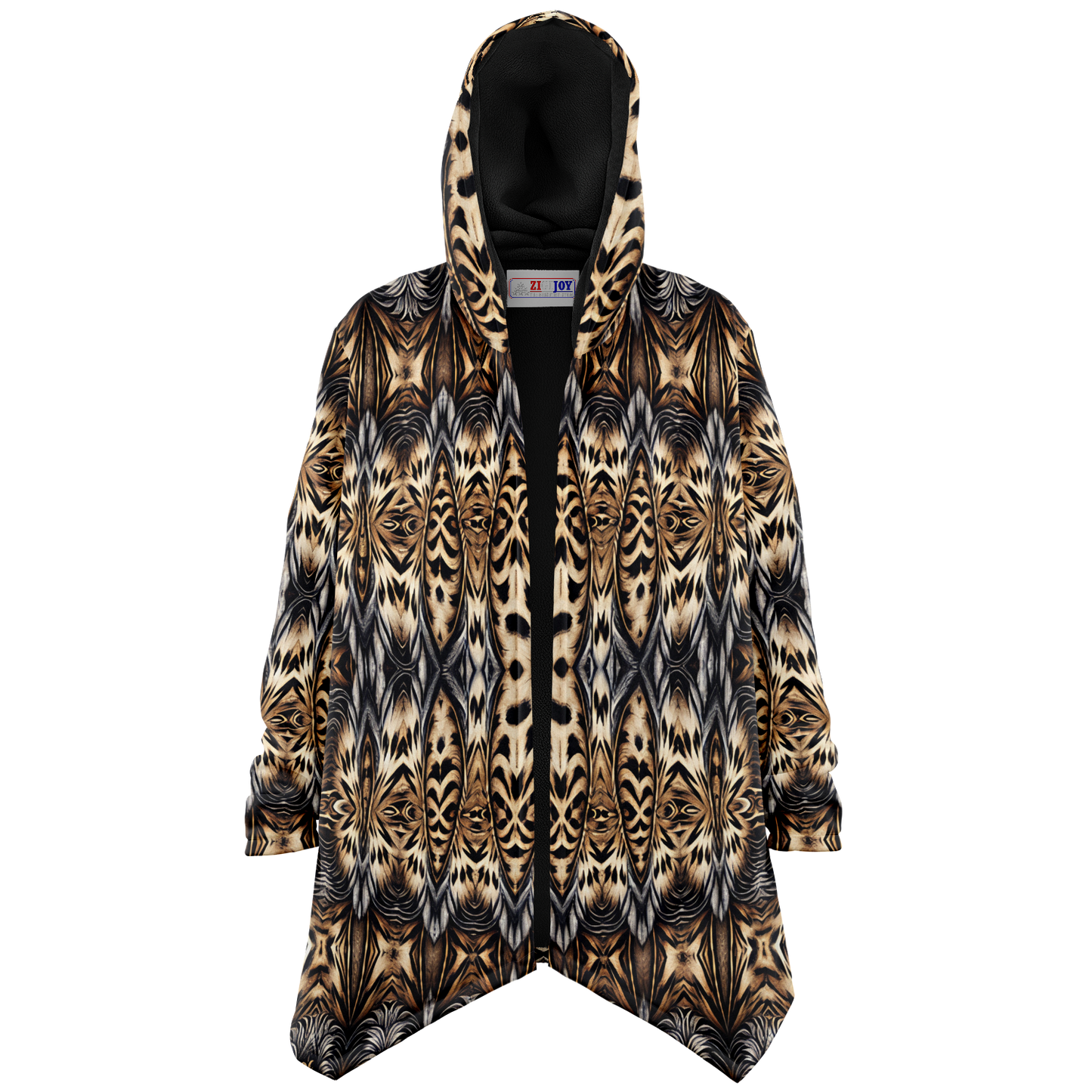 Men's Leopard Trendy Geometric Pattern All-Over Print Microfleece Cloak