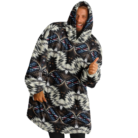 Men's Geometric Tribal Pattern All Over Print Snug Hoodie
