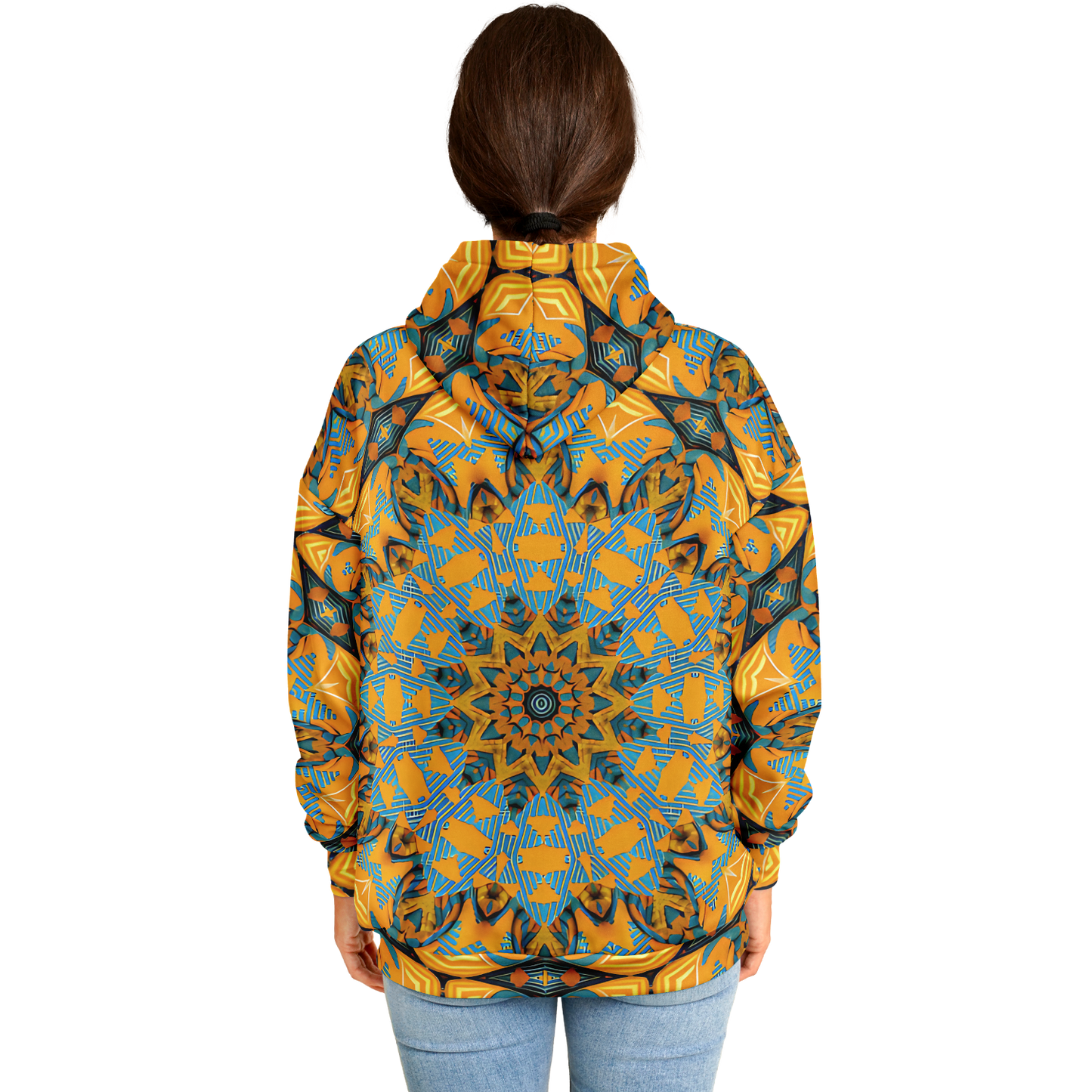 Women's Boho Mosaic Patterned Heavyweight Oversized Hoodie