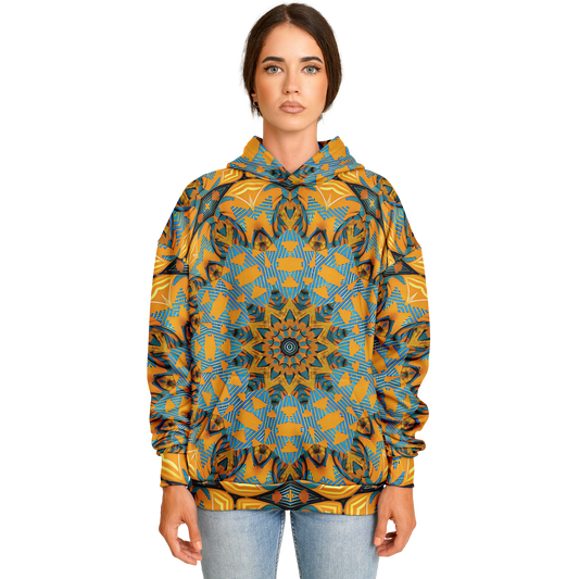 Women's Boho Mosaic Patterned Heavyweight Oversized Hoodie