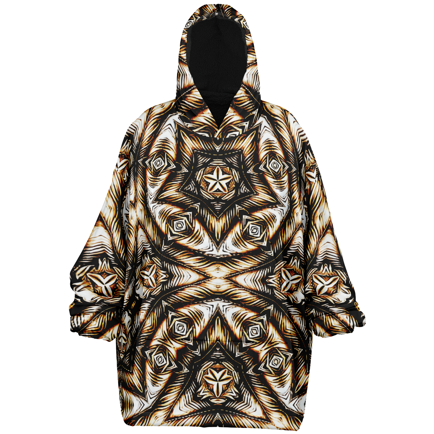 Women's Geometric Pattern All-Over Print Snug Hoodie