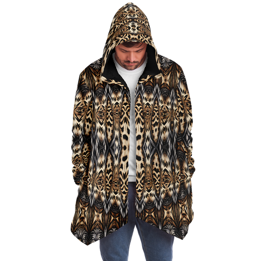 Men's Leopard Trendy Geometric Pattern All-Over Print Microfleece Cloak