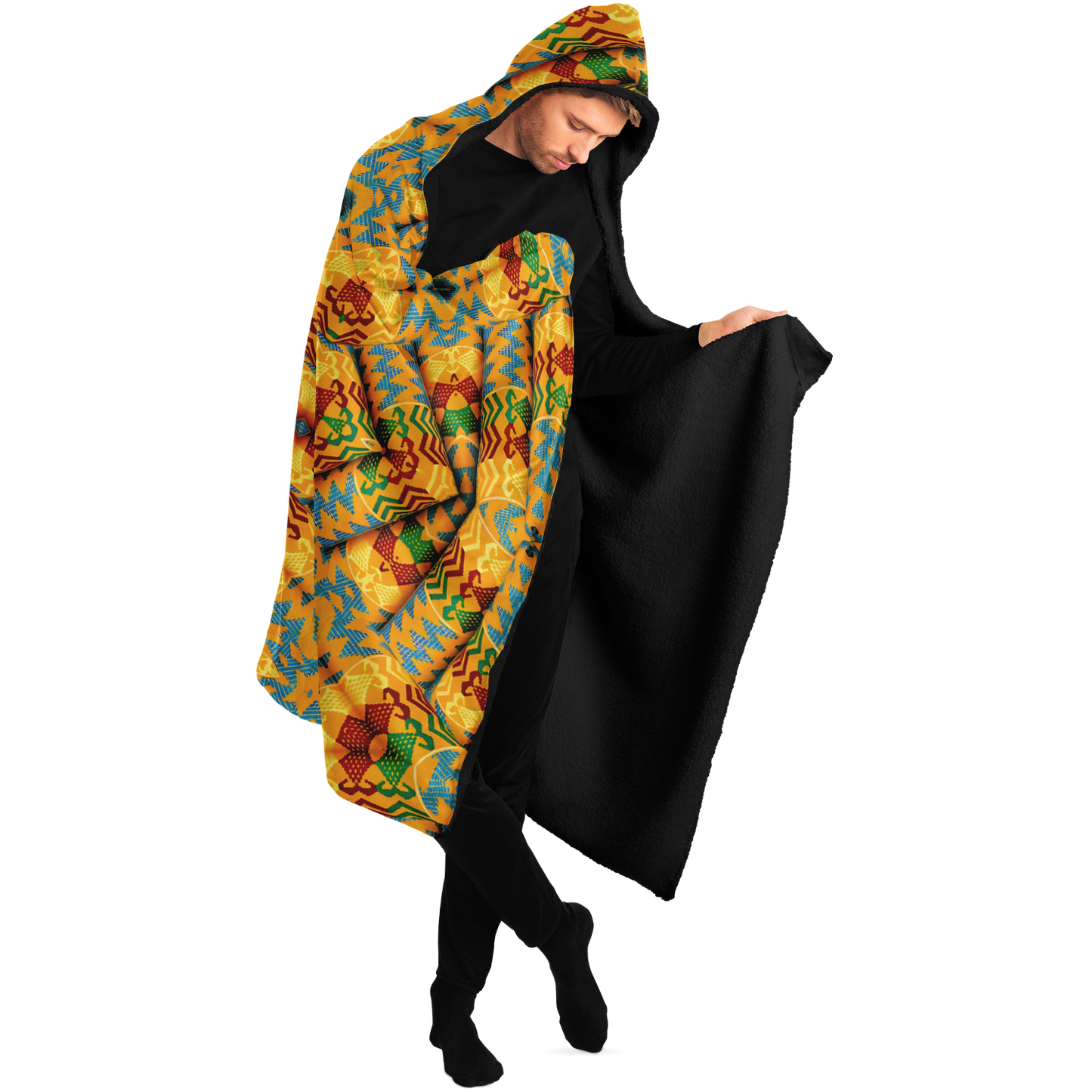 Men's Hooded Blanket Micro Fleece