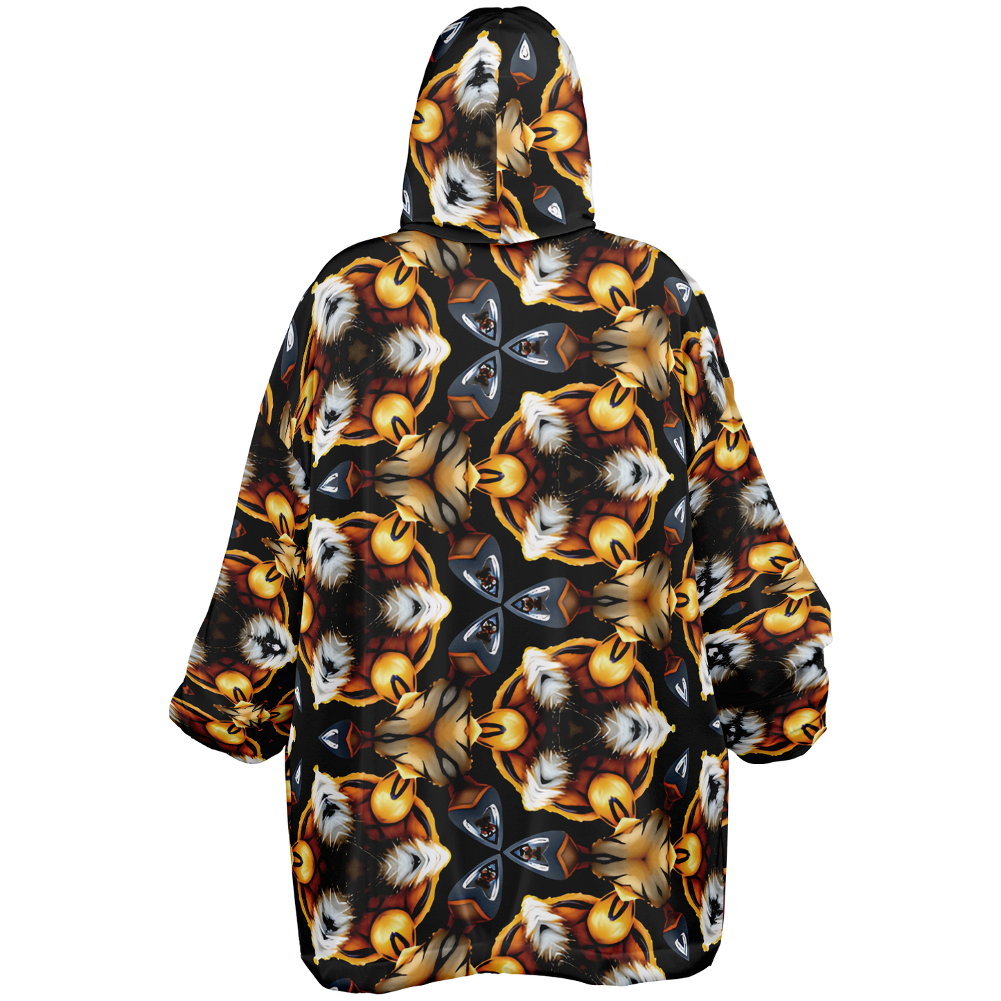 Men's Golden Kaleidoscope Pattern Snug Hoodie