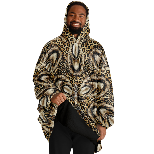 Men's Leopard Kaleidoscope Pattern All-Over Print Snug Hoodie