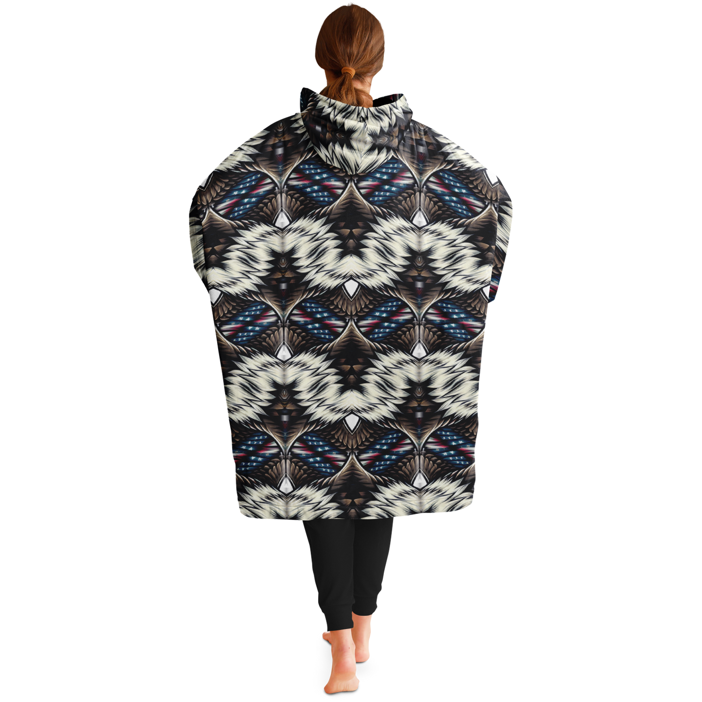 Women's Geometric Tribal Pattern All Over Print Snug Hoodie