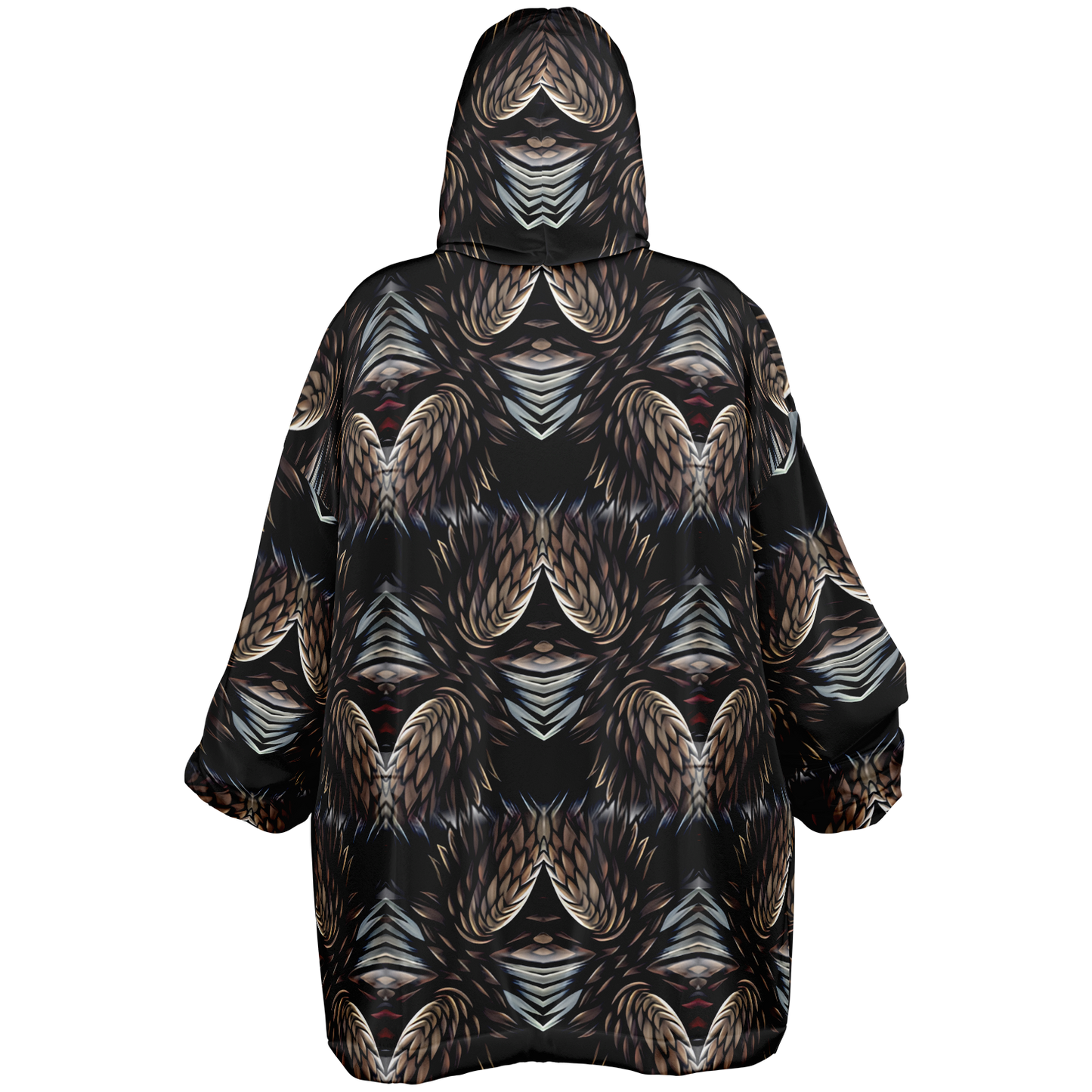 Women's Abstract Dark Kaleidoscope Pattern All Over Print Snug Hoodie