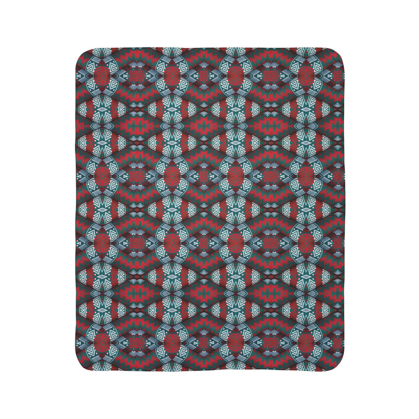 Geometric Kaleidoscope Fleece Sherpa Blanket