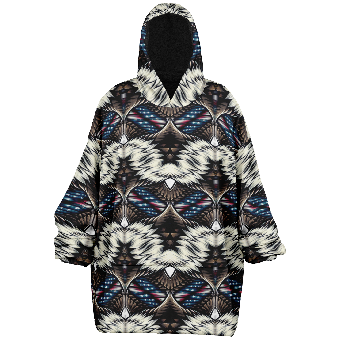 Men's Geometric Tribal Pattern All Over Print Snug Hoodie