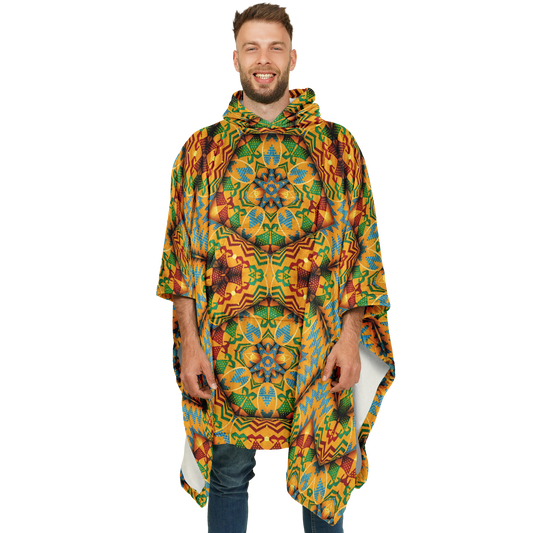 Men's Flannel Blanket Poncho