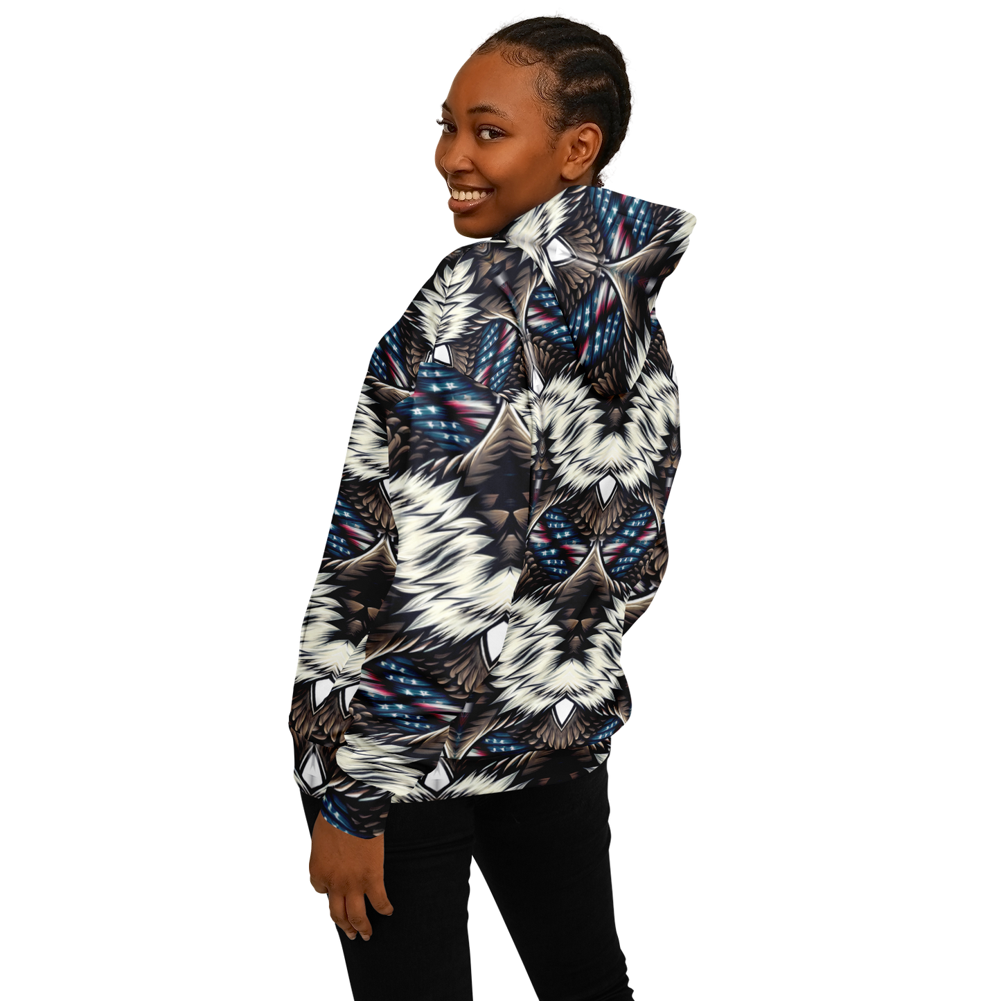 Women's Geometric Tribal Pattern All Over Print Heavyweight Oversized Hoodie