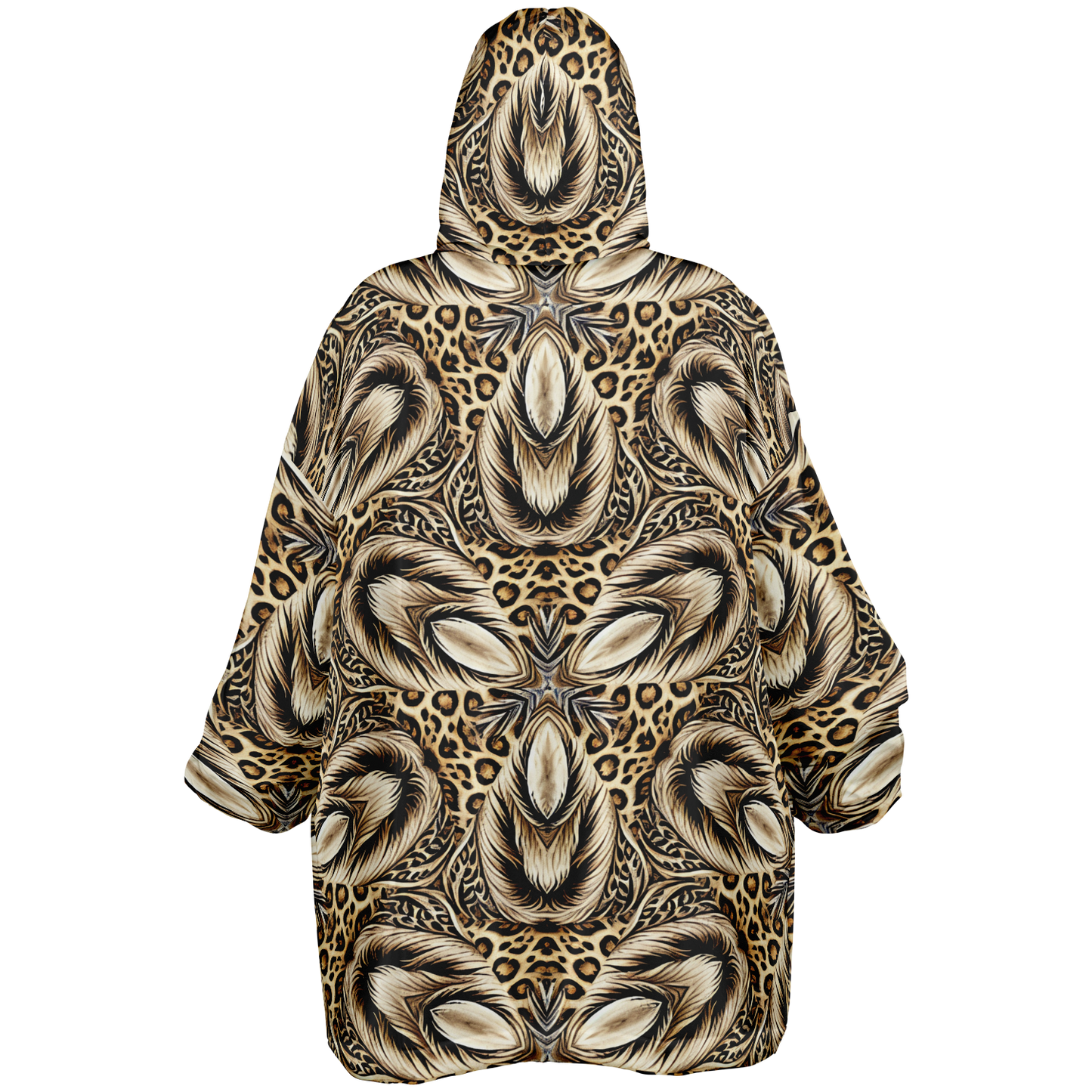 Men's Leopard Kaleidoscope Pattern All-Over Print Snug Hoodie