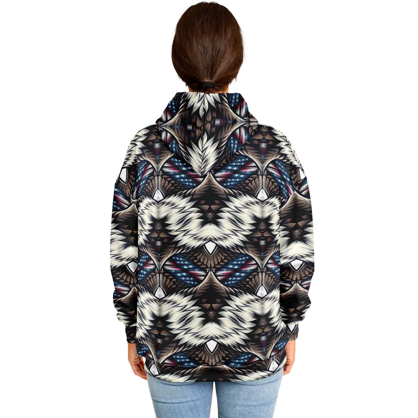 Women's Geometric Tribal Pattern All Over Print Heavyweight Oversized Hoodie