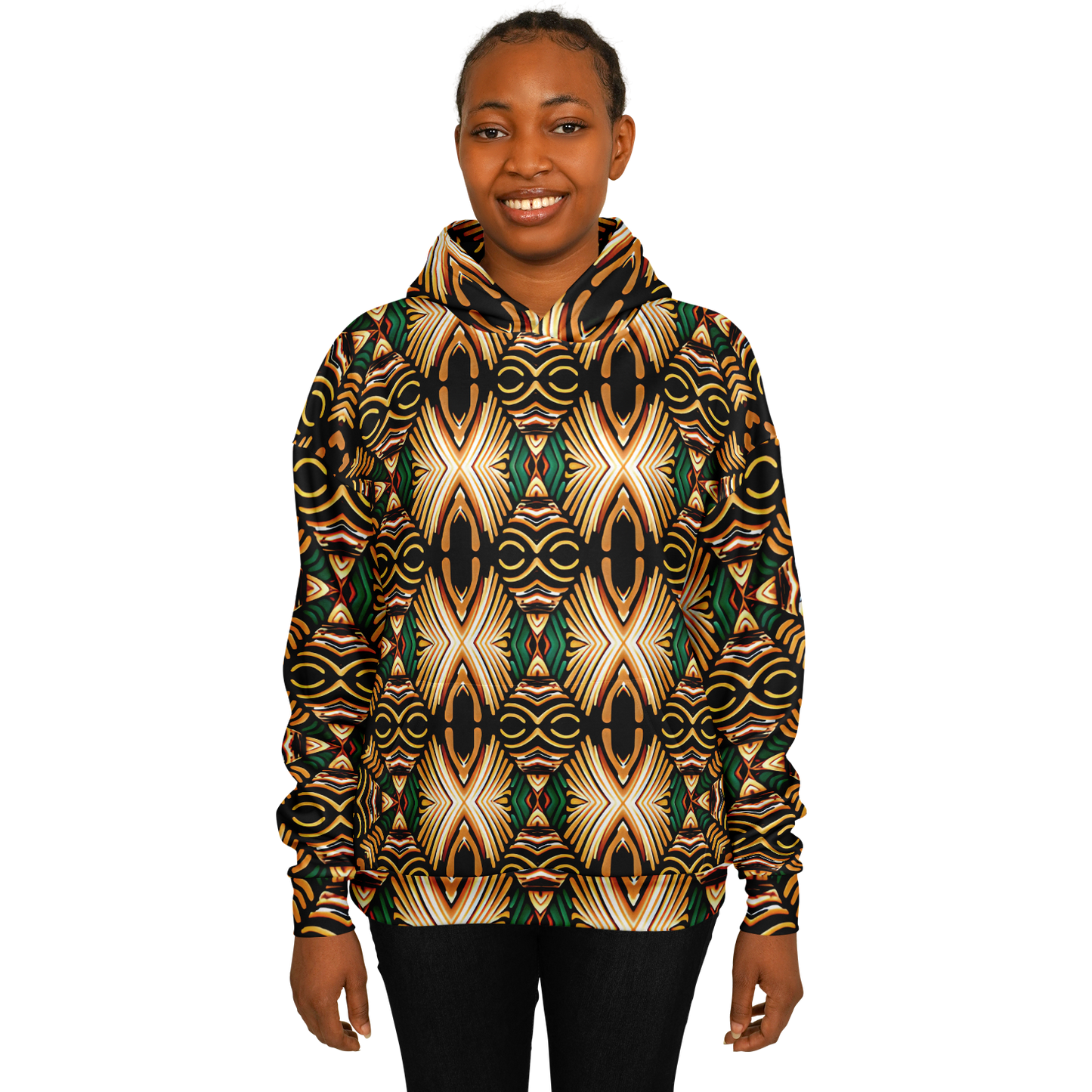 Women's Tribal Geometric Print Heavyweight Oversized Hoodie