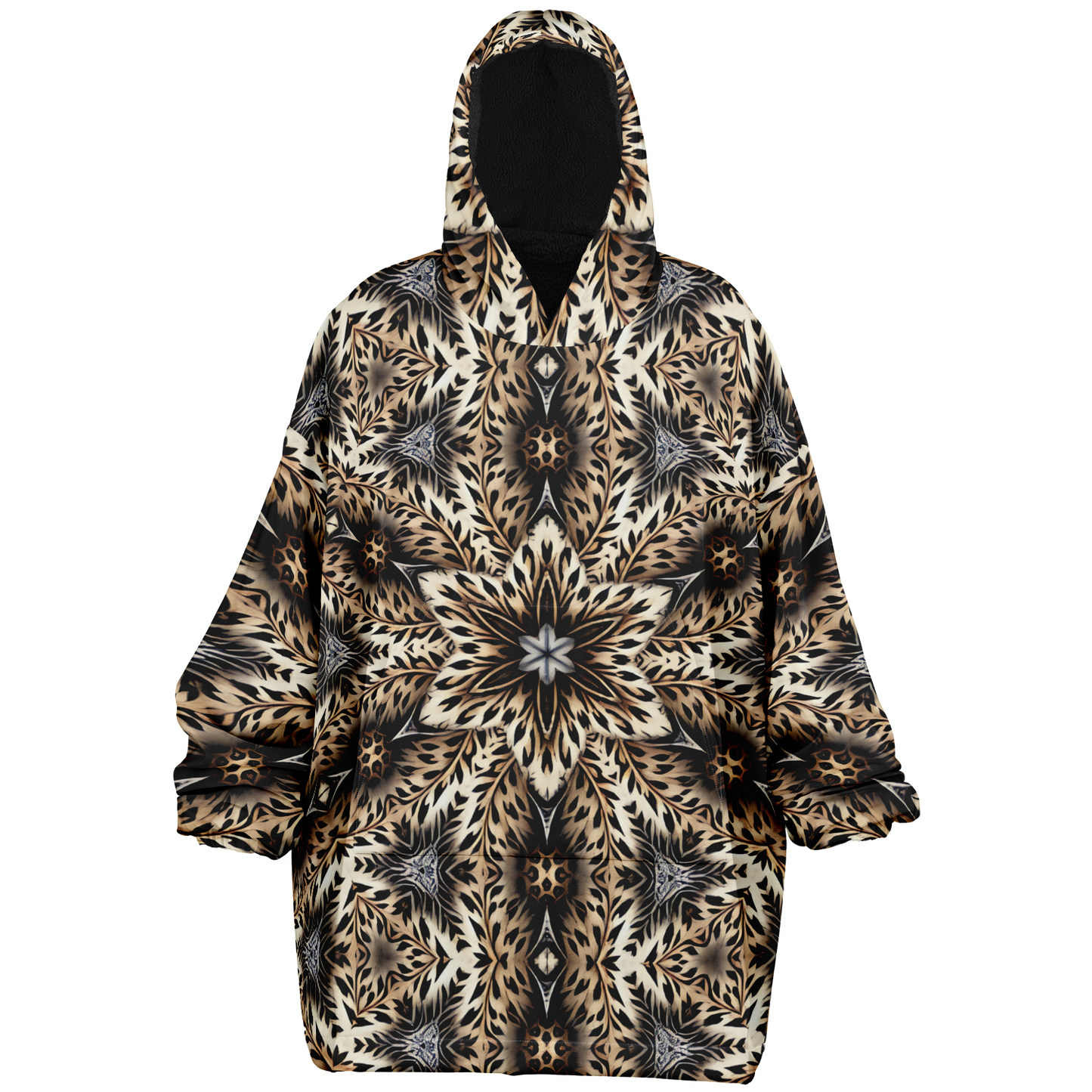 Men's Leopard Kaleidoscope Pattern All-Over Print Snug Hoodie