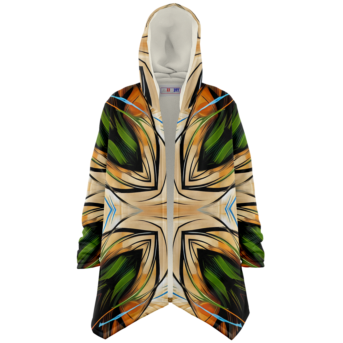 Men's Geometric Kaleidoscope Pattern Design All Over Print Microfleece Cloak
