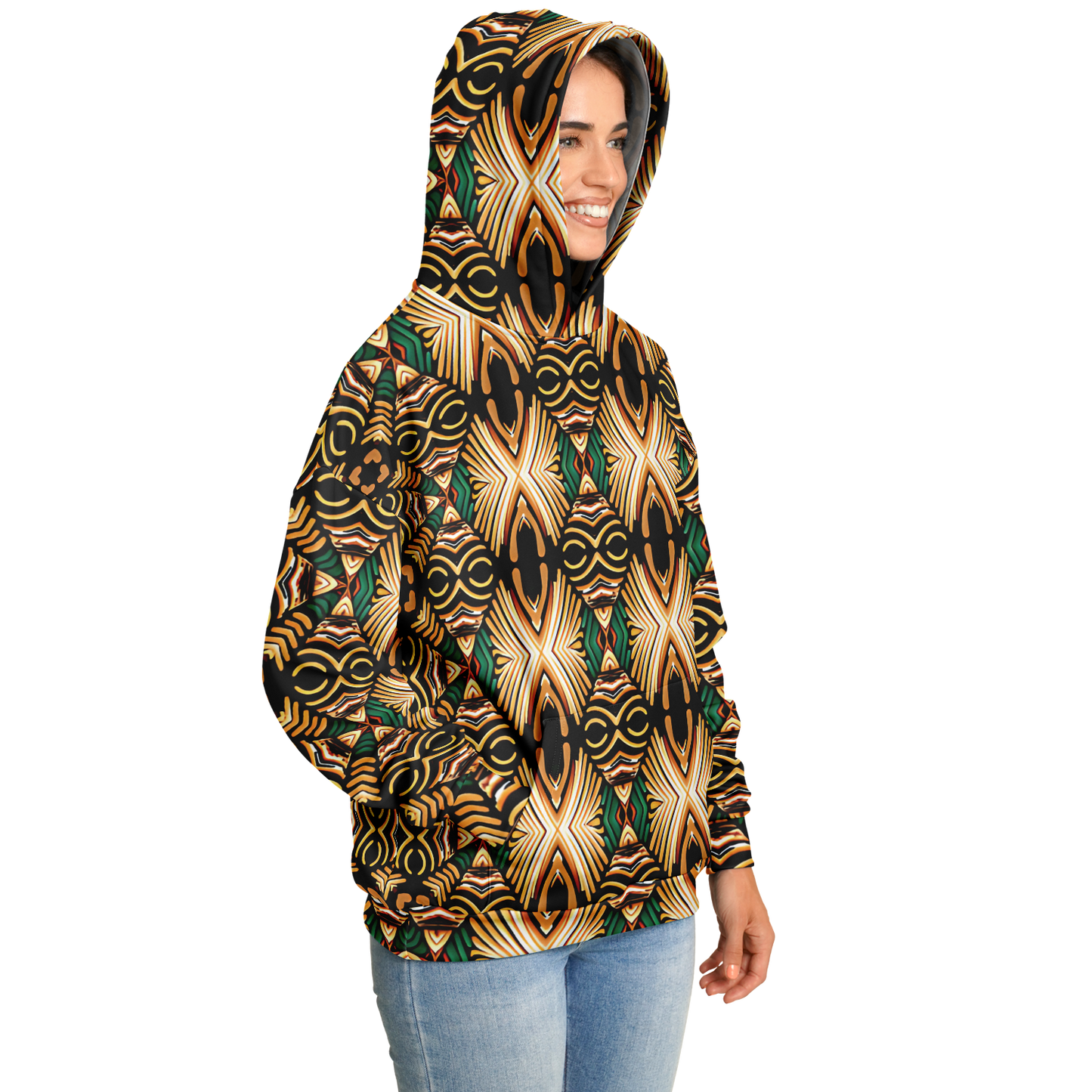 Women's Tribal Geometric Print Heavyweight Oversized Hoodie