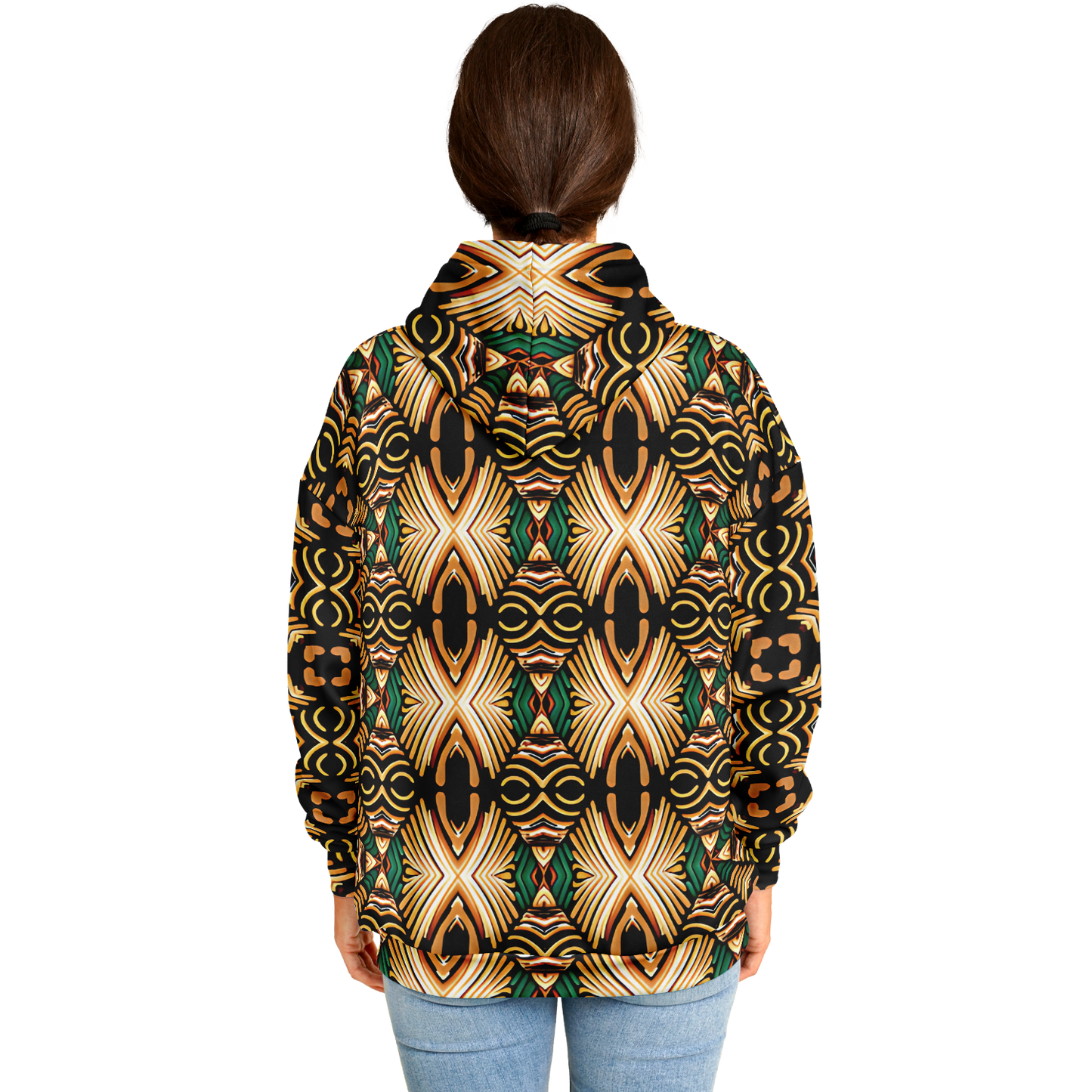 Women's Tribal Geometric Print Heavyweight Oversized Hoodie