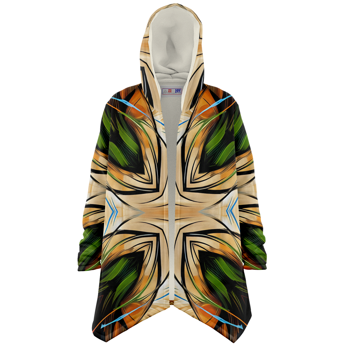 Women's Geometric Kaleidoscope Pattern Design All Over Print Microfleece Cloak