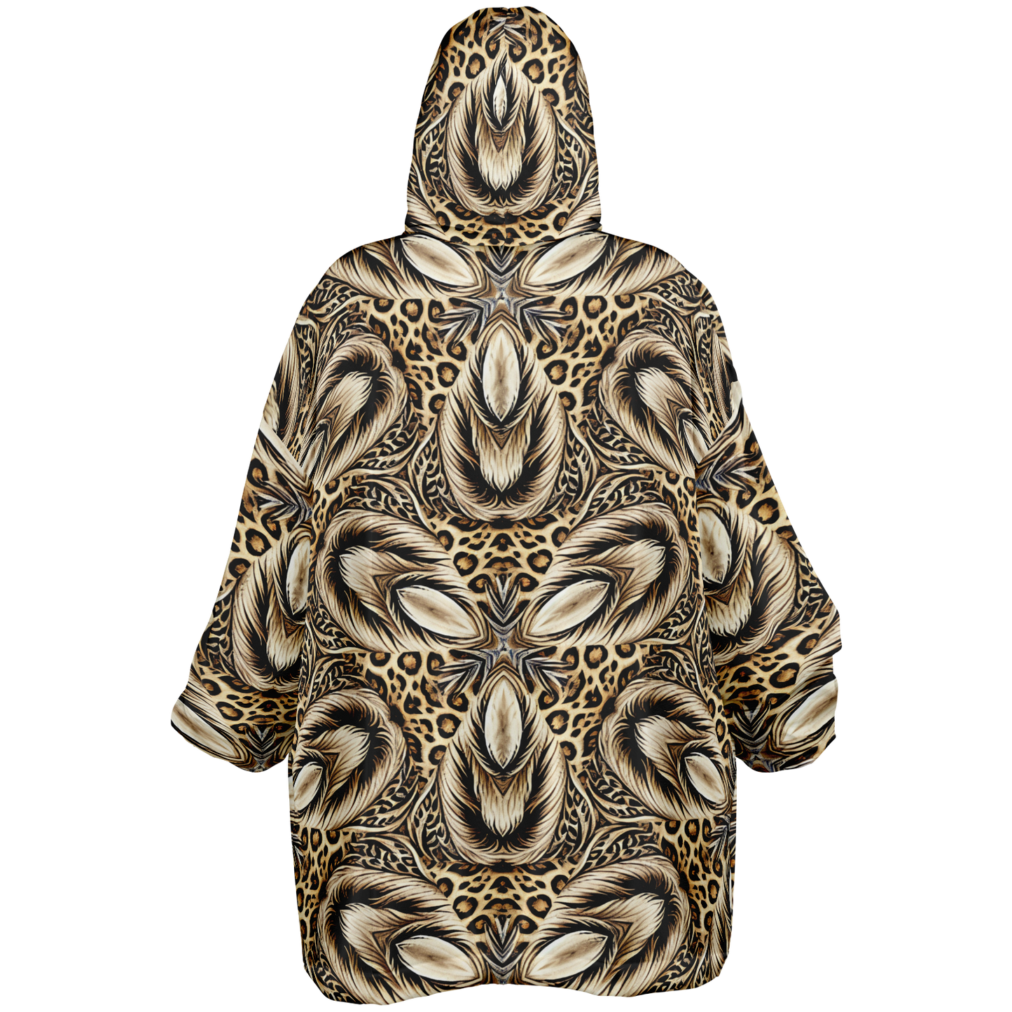 Women's Leopard Kaleidoscope Pattern All-Over Print Snug Hoodie