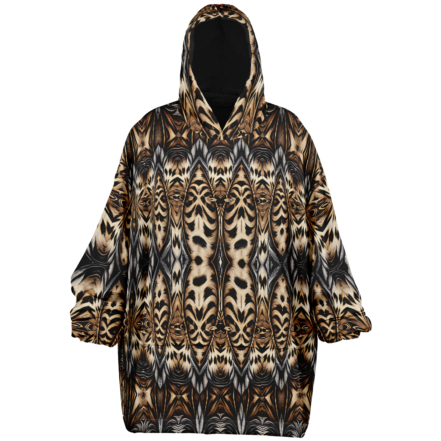 Women's Leopard Trendy Geometric Pattern All-Over Print Snug Hoodie