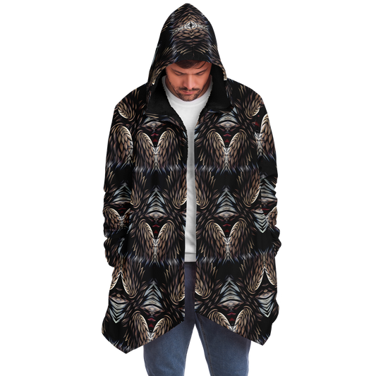 Men's Abstract Dark Kaleidoscope Pattern All Over Print Microfleece Cloak