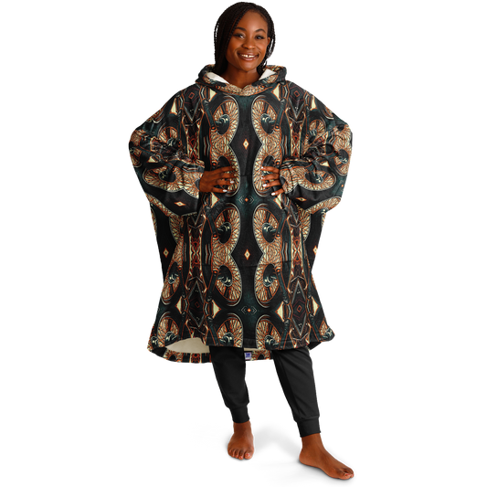 Women's Baroque Chain Pattern All Over Print Snug Hoodie Economy