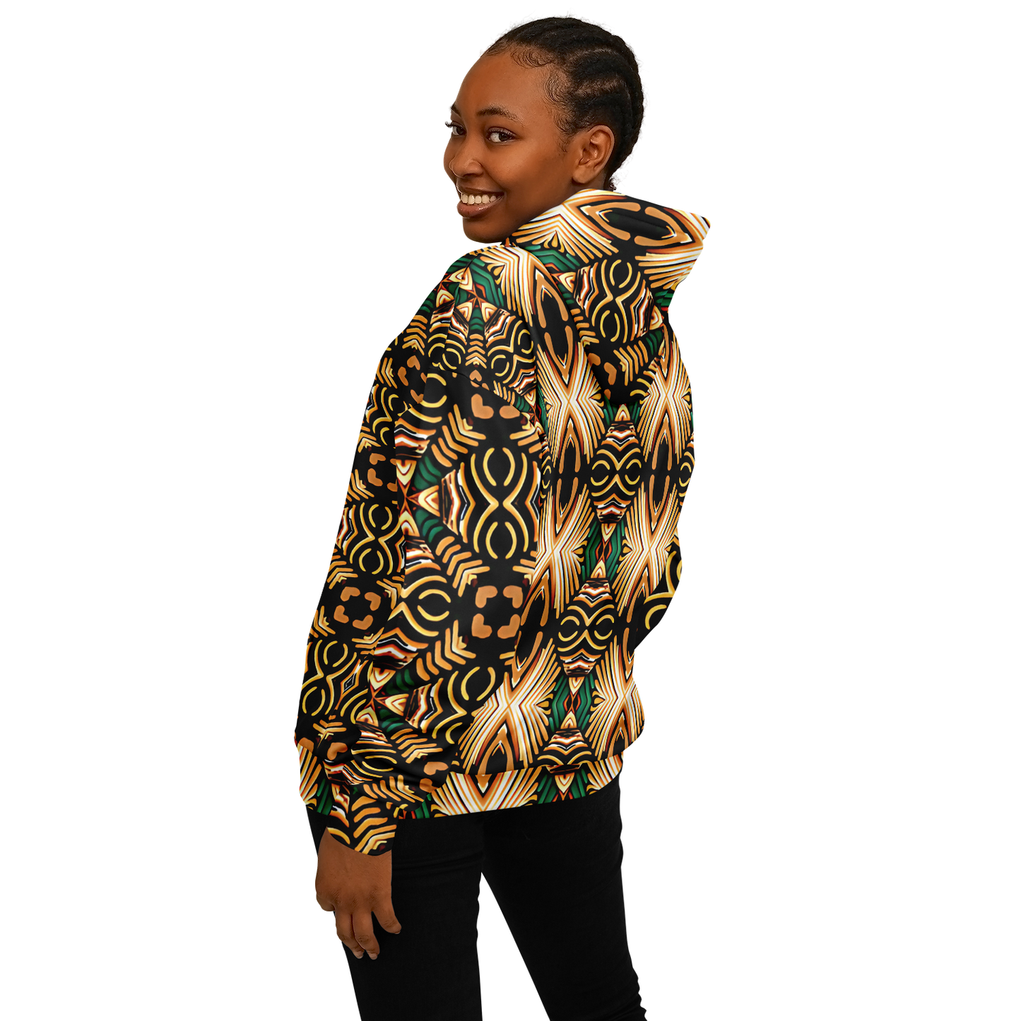 Women's Tribal Geometric Print Heavyweight Oversized Hoodie