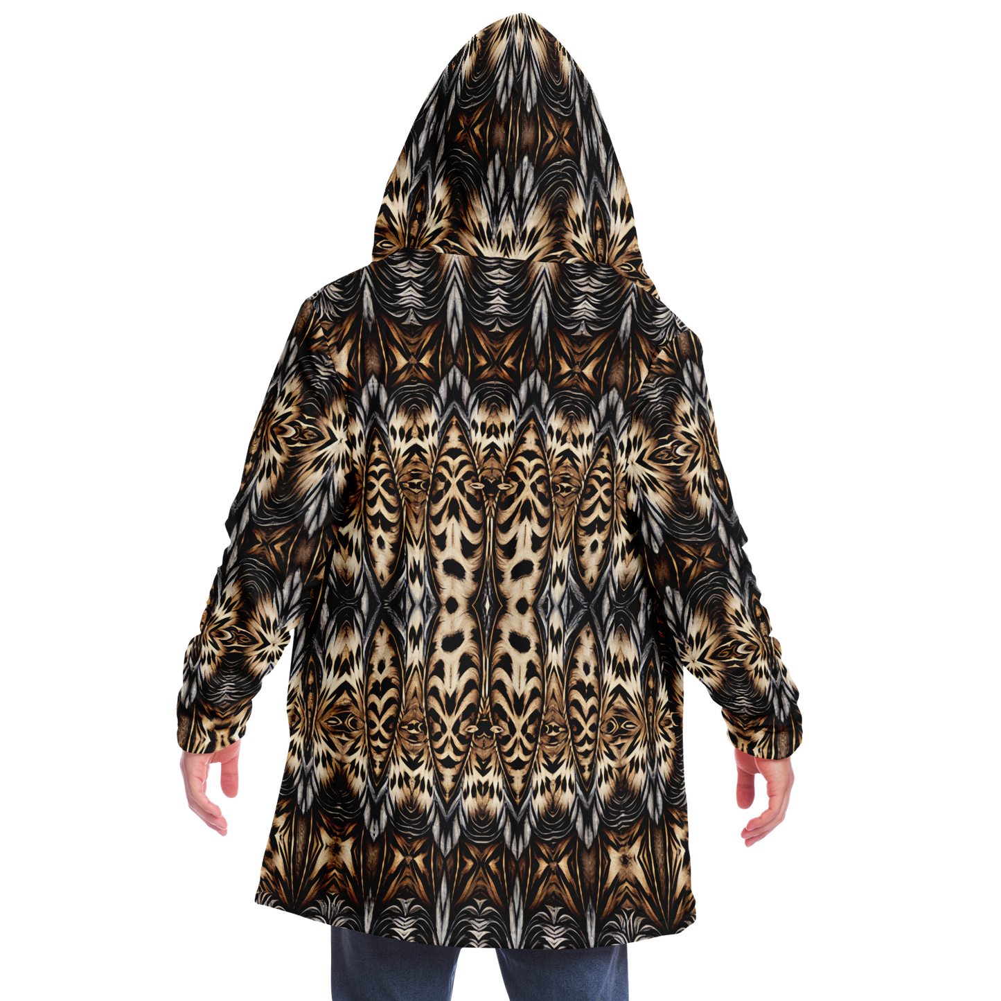 Men's Leopard Trendy Geometric Pattern All-Over Print Microfleece Cloak