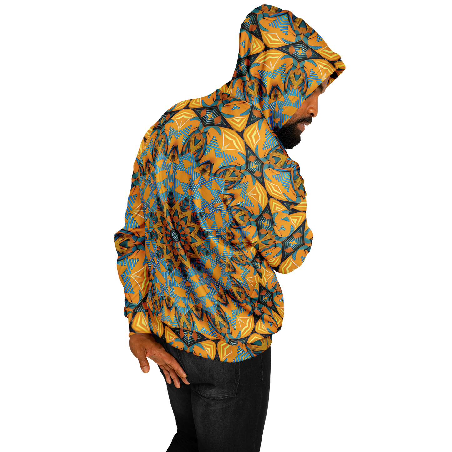 Men's Boho Mosaic Pattern Heavyweight Oversized Hoodie