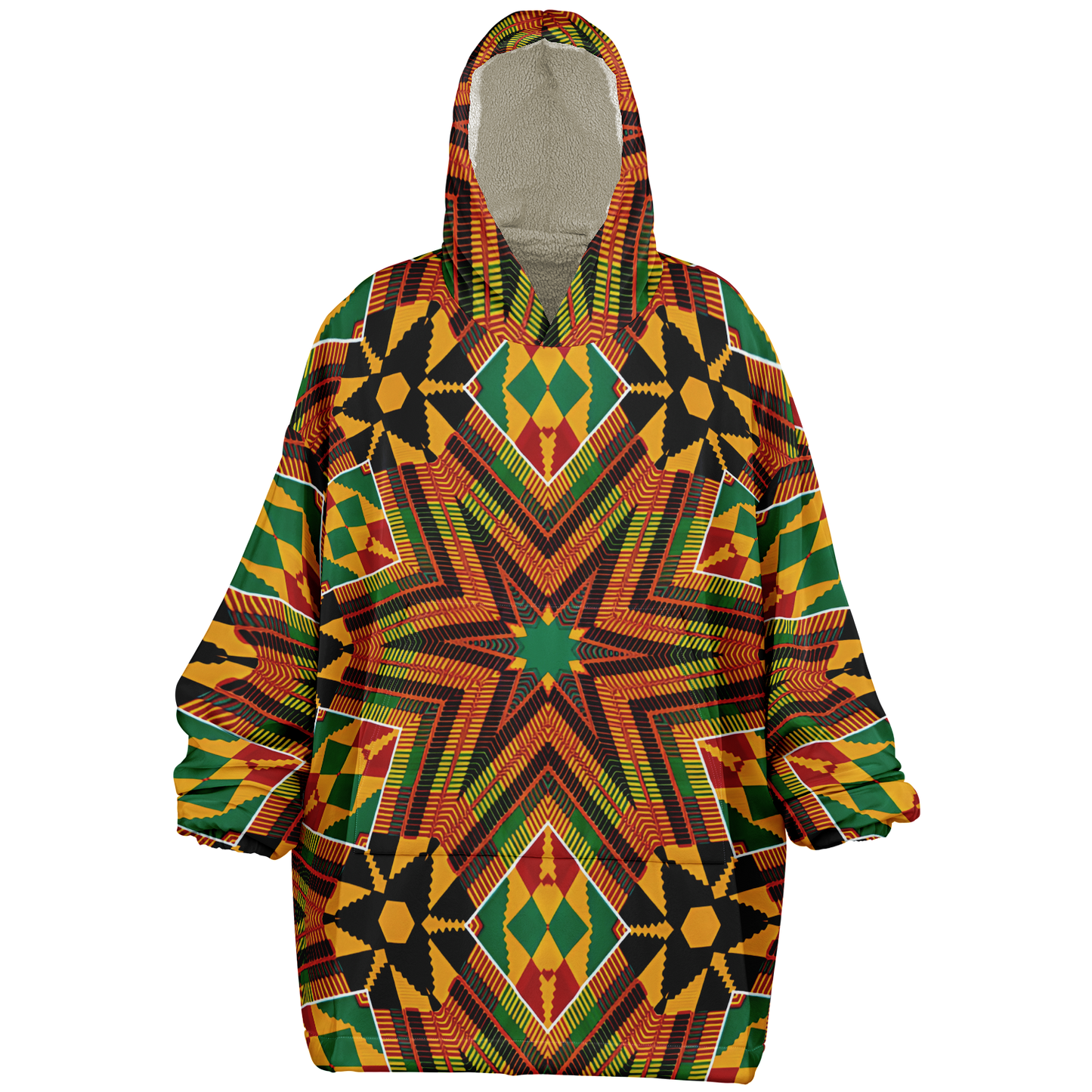 Women's African Kente Inspired Pattern Snug Hoodie