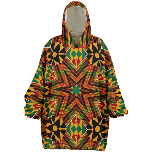 Women's African Kente Inspired Pattern Snug Hoodie