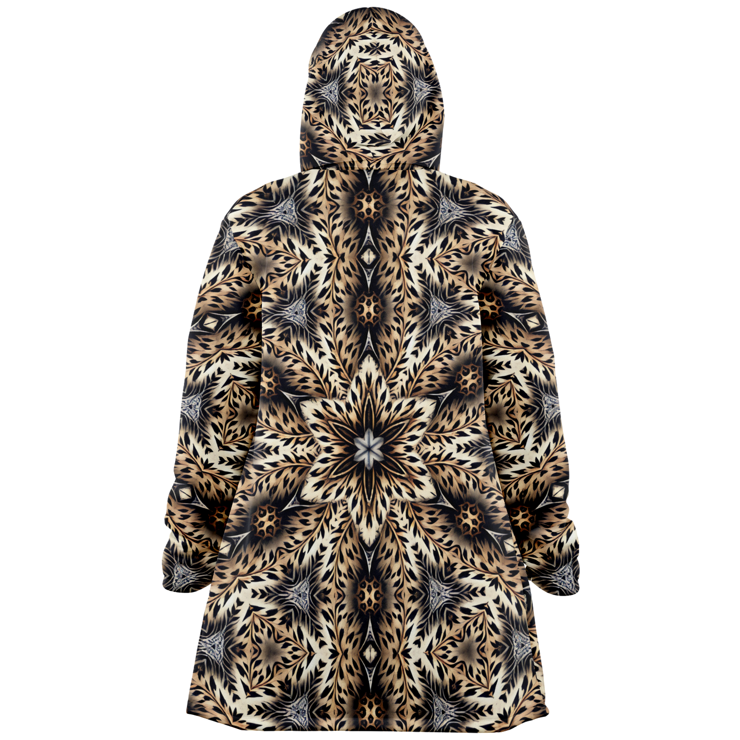 Men's Leopard Kaleidoscope Pattern All-Over Print Microfleece Cloak