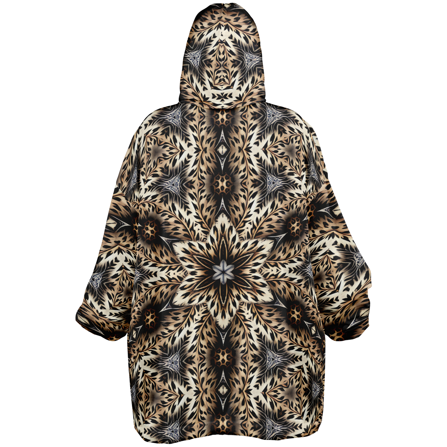 Women's Leopard Kaleidoscope Pattern All-Over Print Snug Hoodie