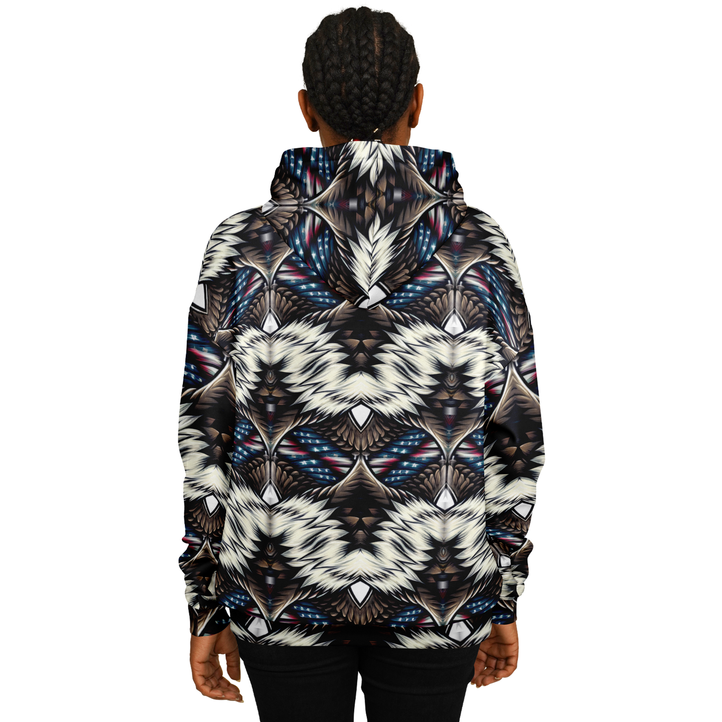 Women's Geometric Tribal Pattern All Over Print Heavyweight Oversized Hoodie
