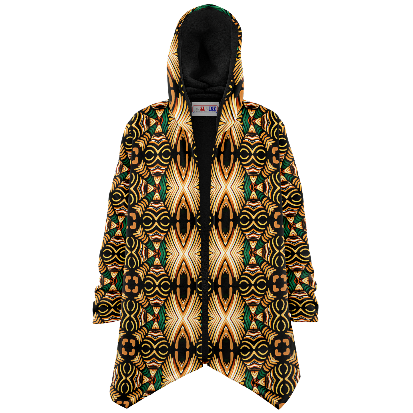 Women's Tribal Geometric Print Microfleece Cloak