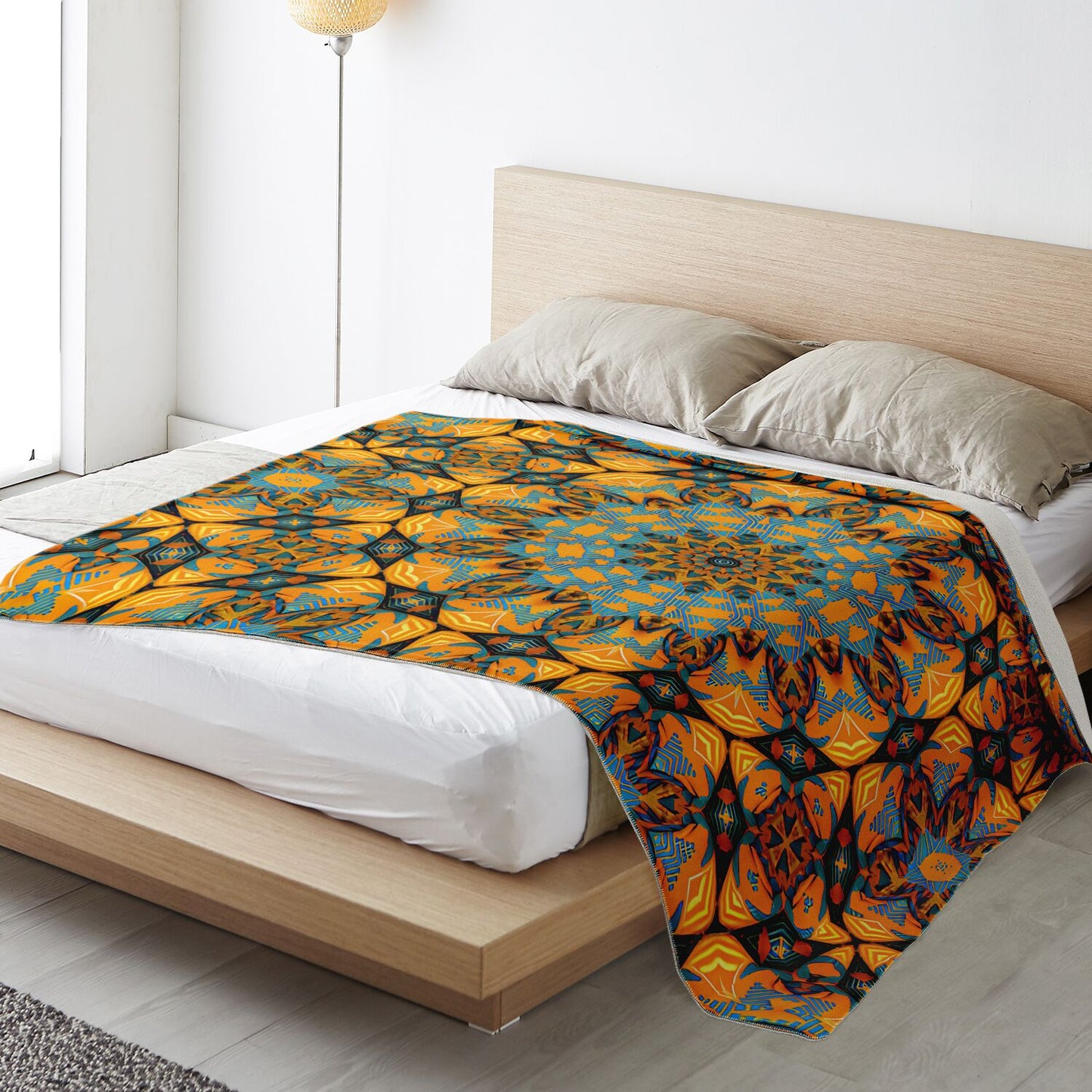 Blanket - Boho Mosaic Patterned Premium Microfleece Blanket