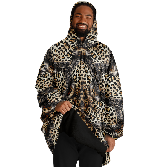 Men's Kaleidoscope Leopard  Pattern All-Over Print Snug Hoodie Snug Hoodie