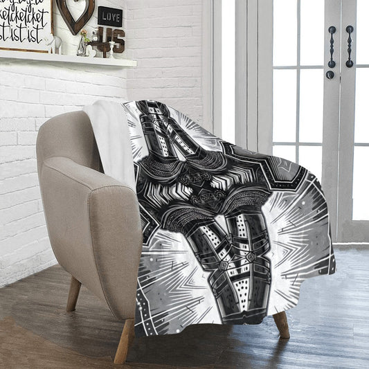 Classic Black & White Geometric Pattern All Over Print All Over Print Ultra-Soft Micro Fleece Blanket 40"x50"