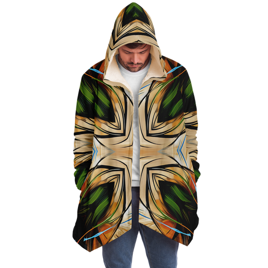 Men's Geometric Kaleidoscope Pattern Design All Over Print Microfleece Cloak