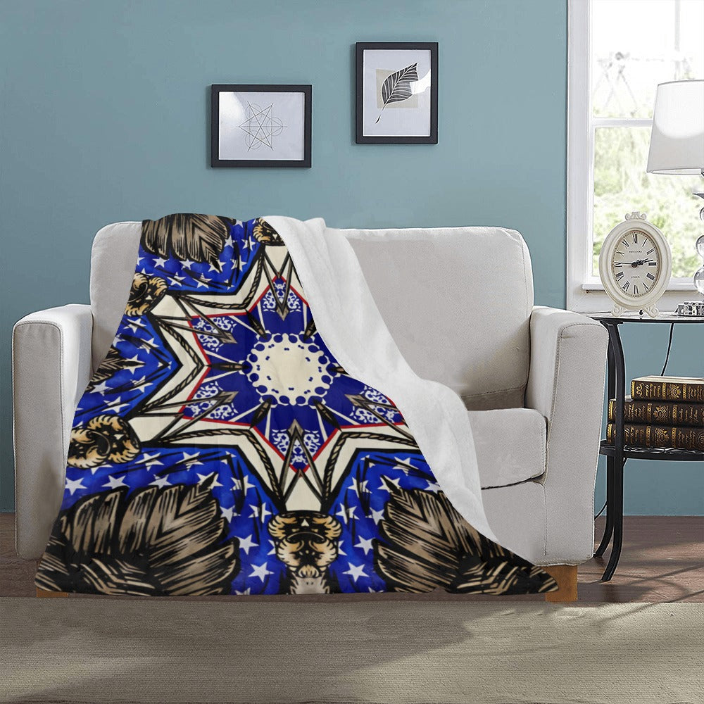 Kaleidoscope Star Pattern All-Over Print Ultra-Soft Micro Fleece Blanket 30''x40''