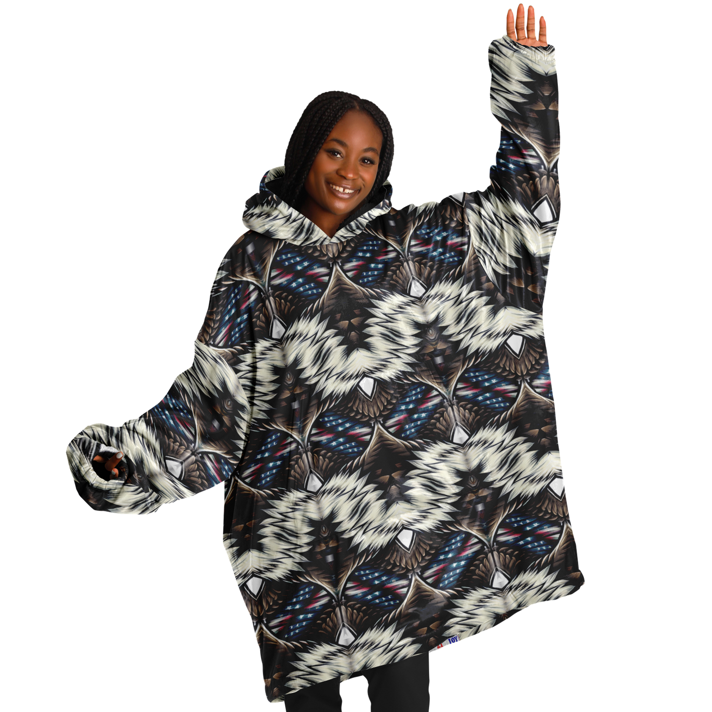 Women's Geometric Tribal Pattern All Over Print Snug Hoodie