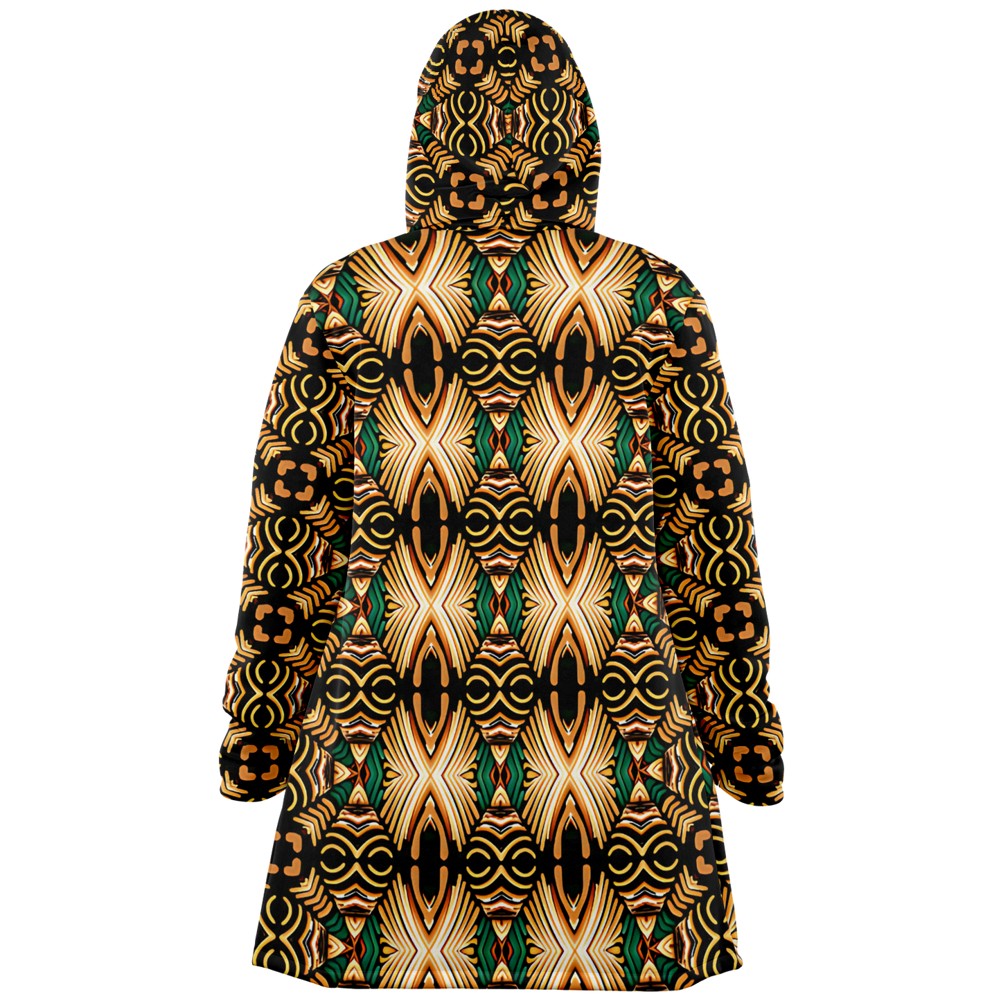 Women's Tribal Geometric Print Microfleece Cloak