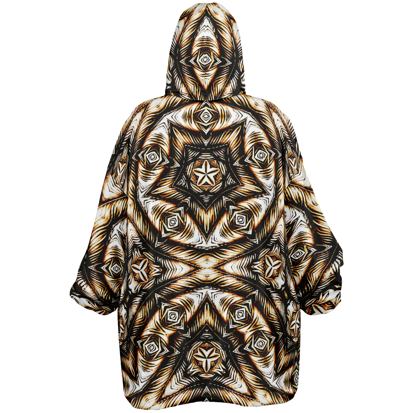 Women's Geometric Pattern All-Over Print Snug Hoodie